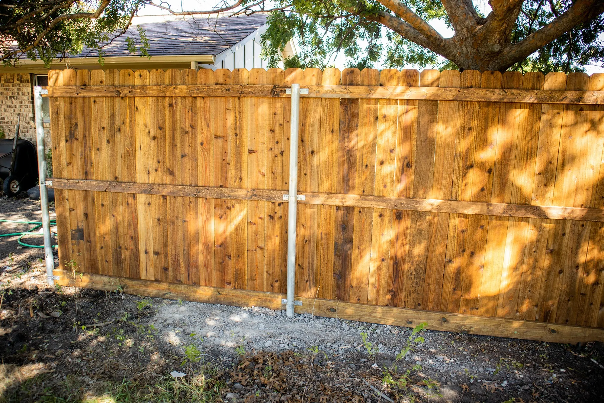Brownstone 6 ft dog eared cedar fence in DFW, photo 13