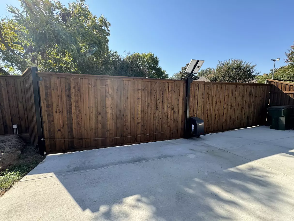 Sliding driveway gate, motorized or manual in DFW, photo 3