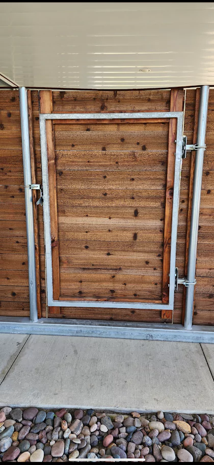 Upgraded decorative cedar walkthrough gate