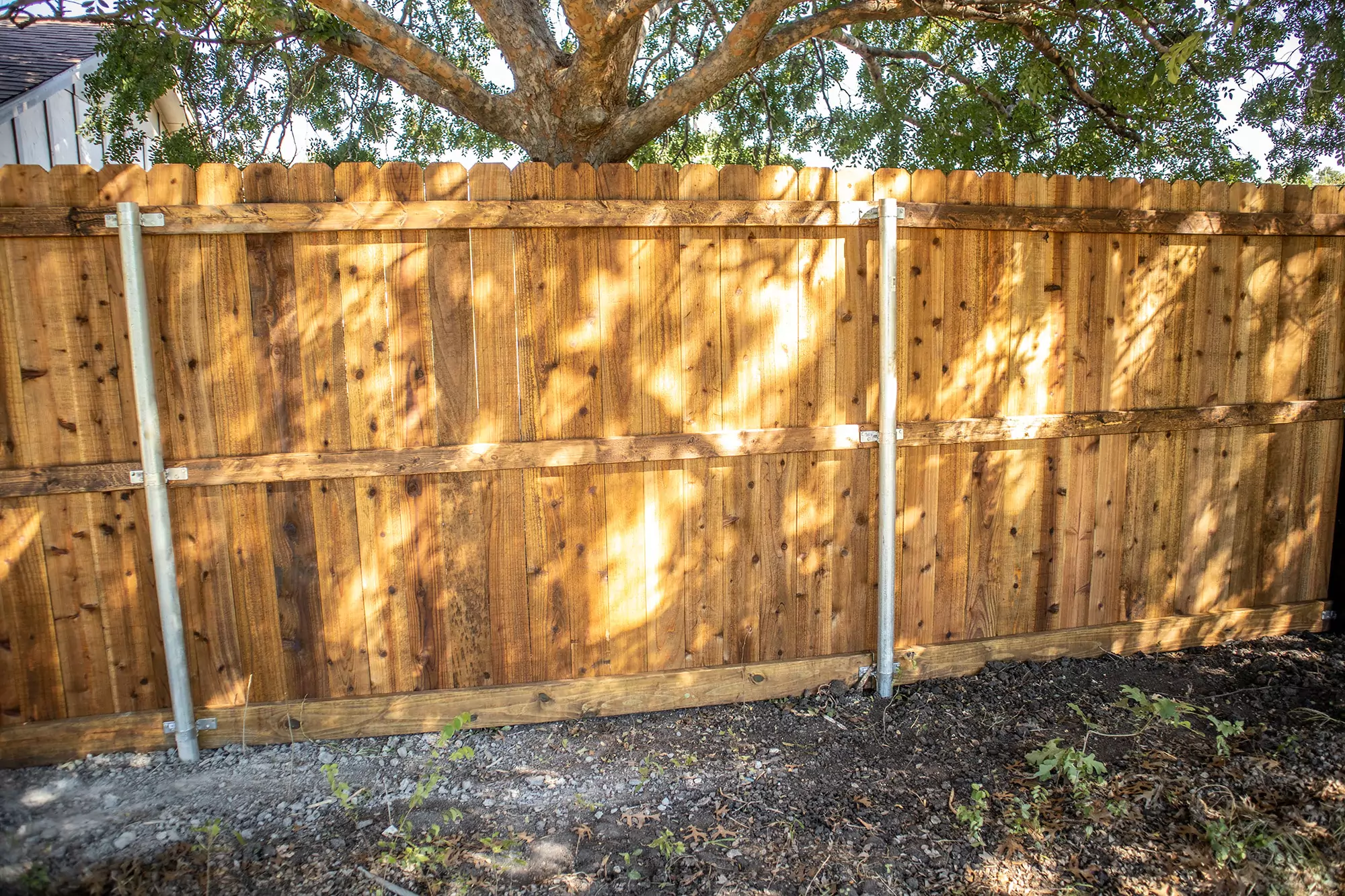 Brownstone 6 ft dog eared cedar fence in DFW, photo 12