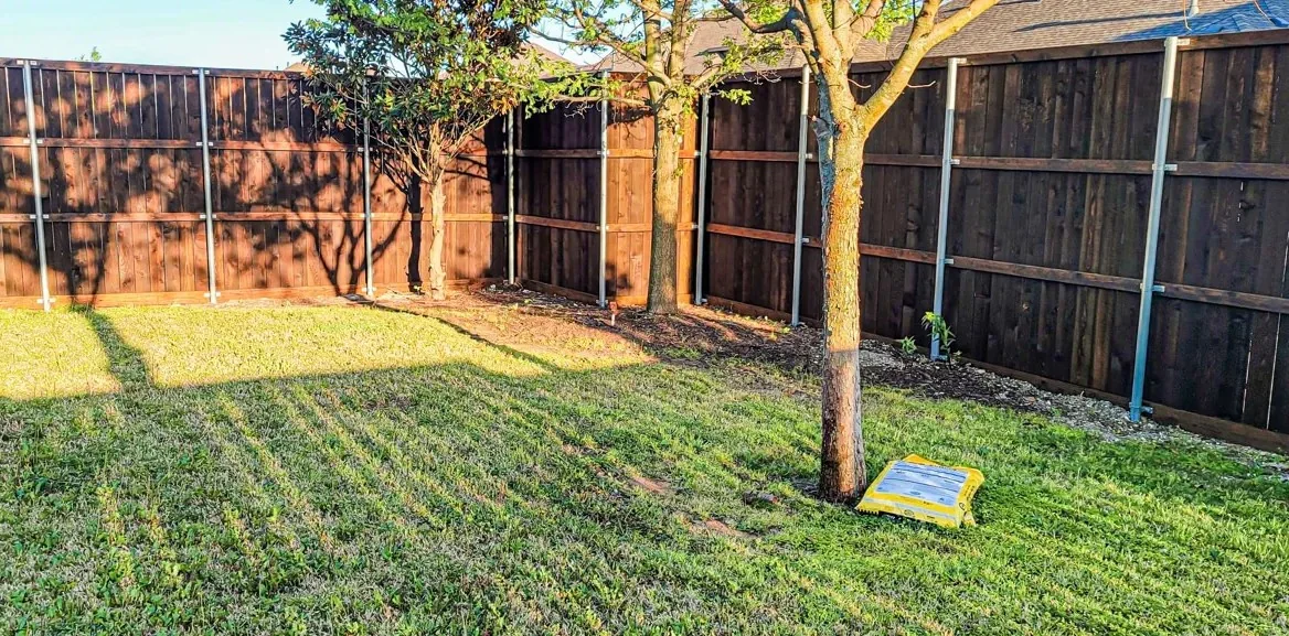 Acadia 8 ft side by side cedar fence with trim in DFW, photo 6