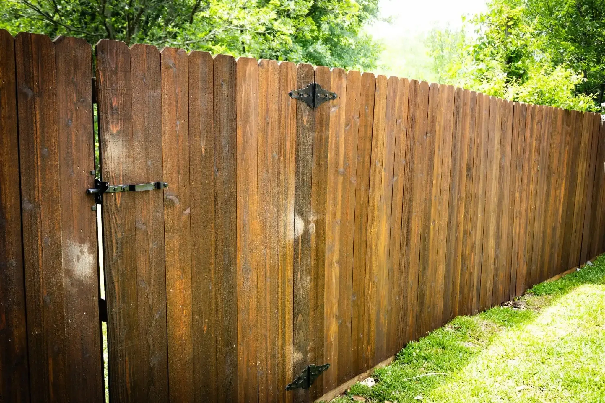 Brownstone 6 ft dog eared cedar fence in DFW, photo 6