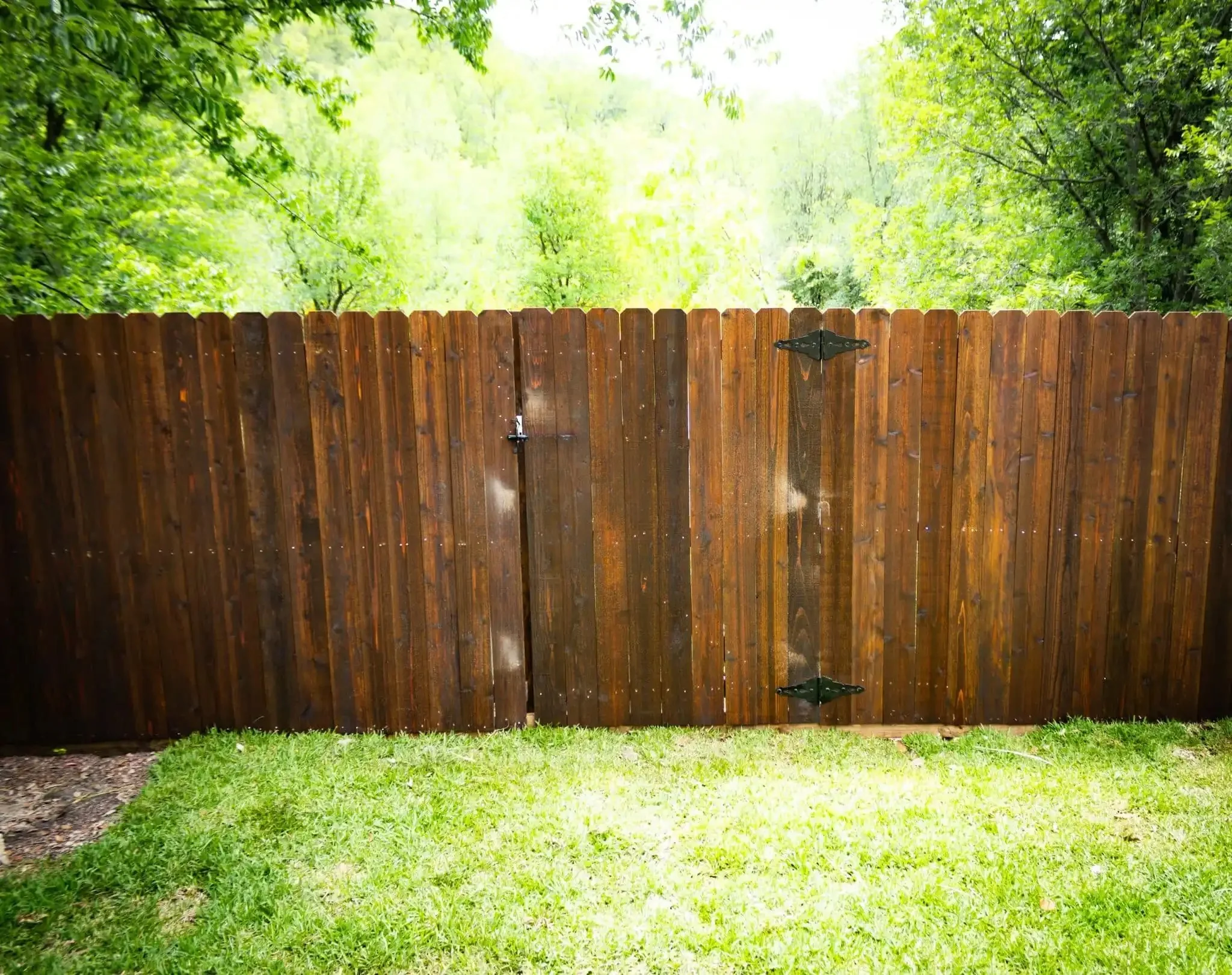 Brownstone 6 ft dog eared cedar fence in DFW, photo 7