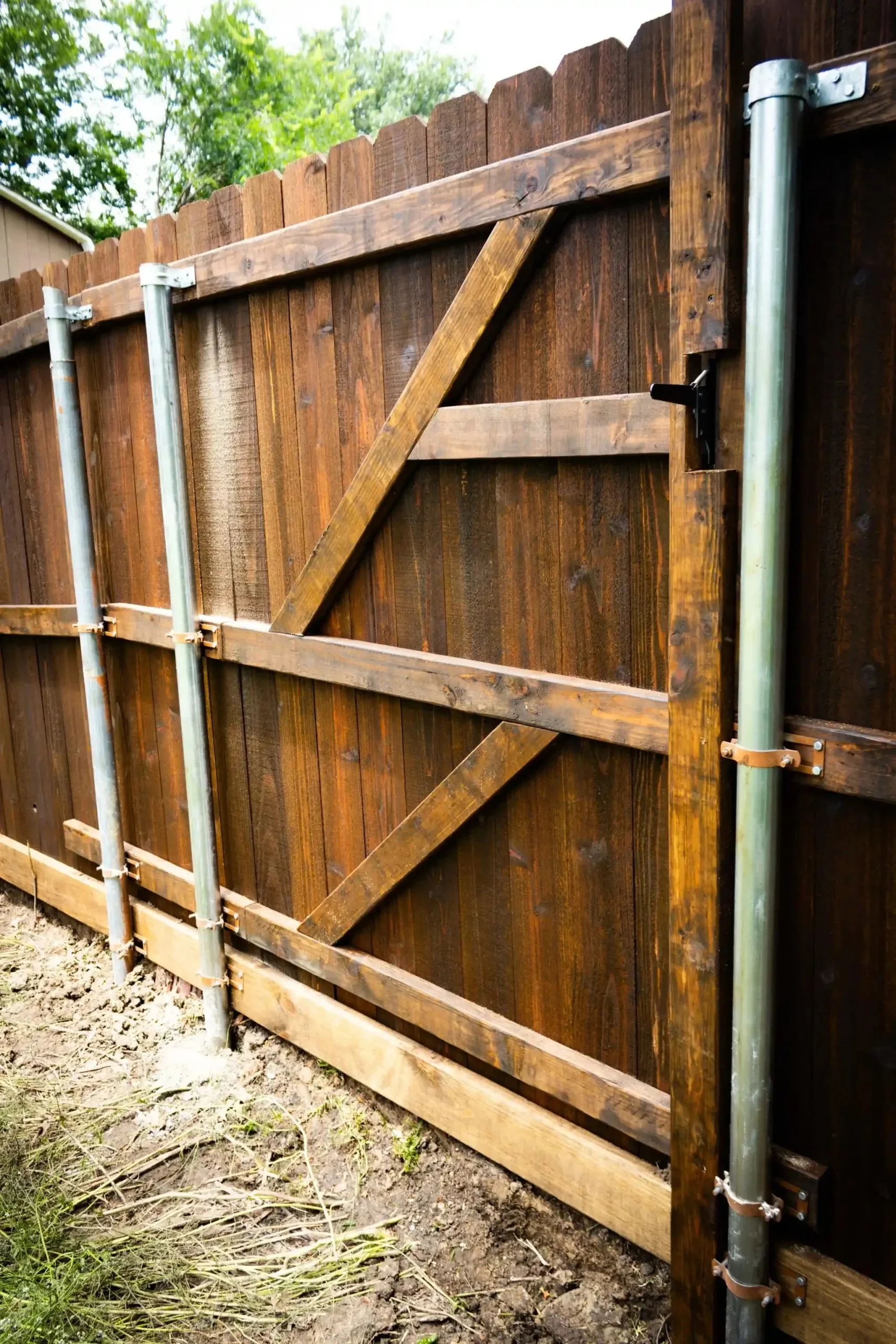 Brownstone 6 ft dog eared cedar fence in DFW, photo 8