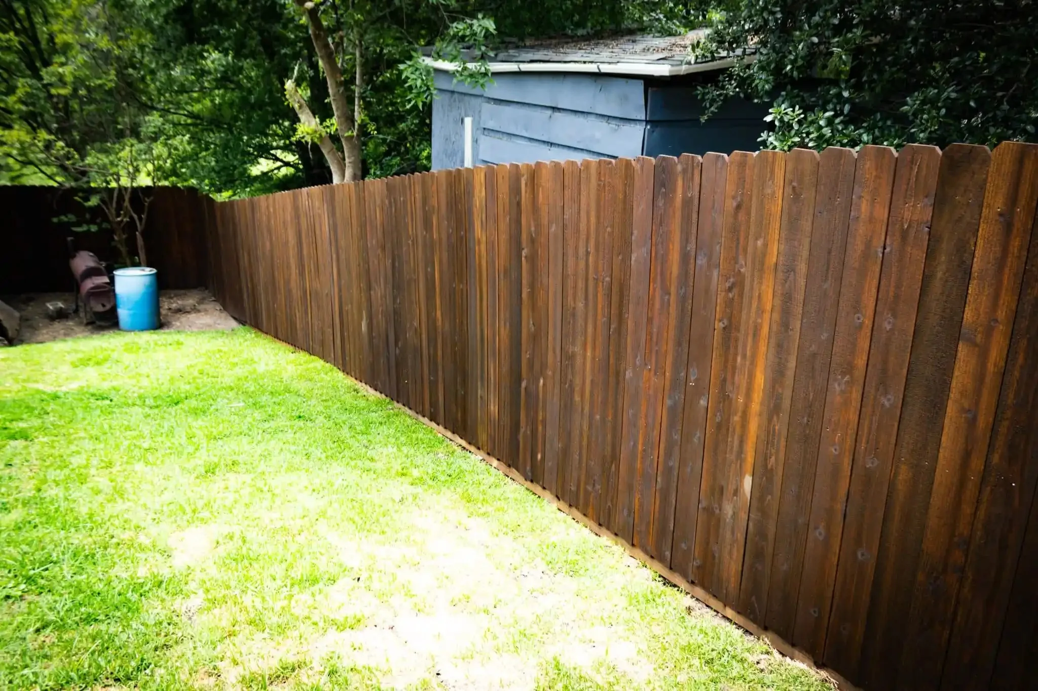 Brownstone 6 ft dog eared cedar fence in DFW, photo 9