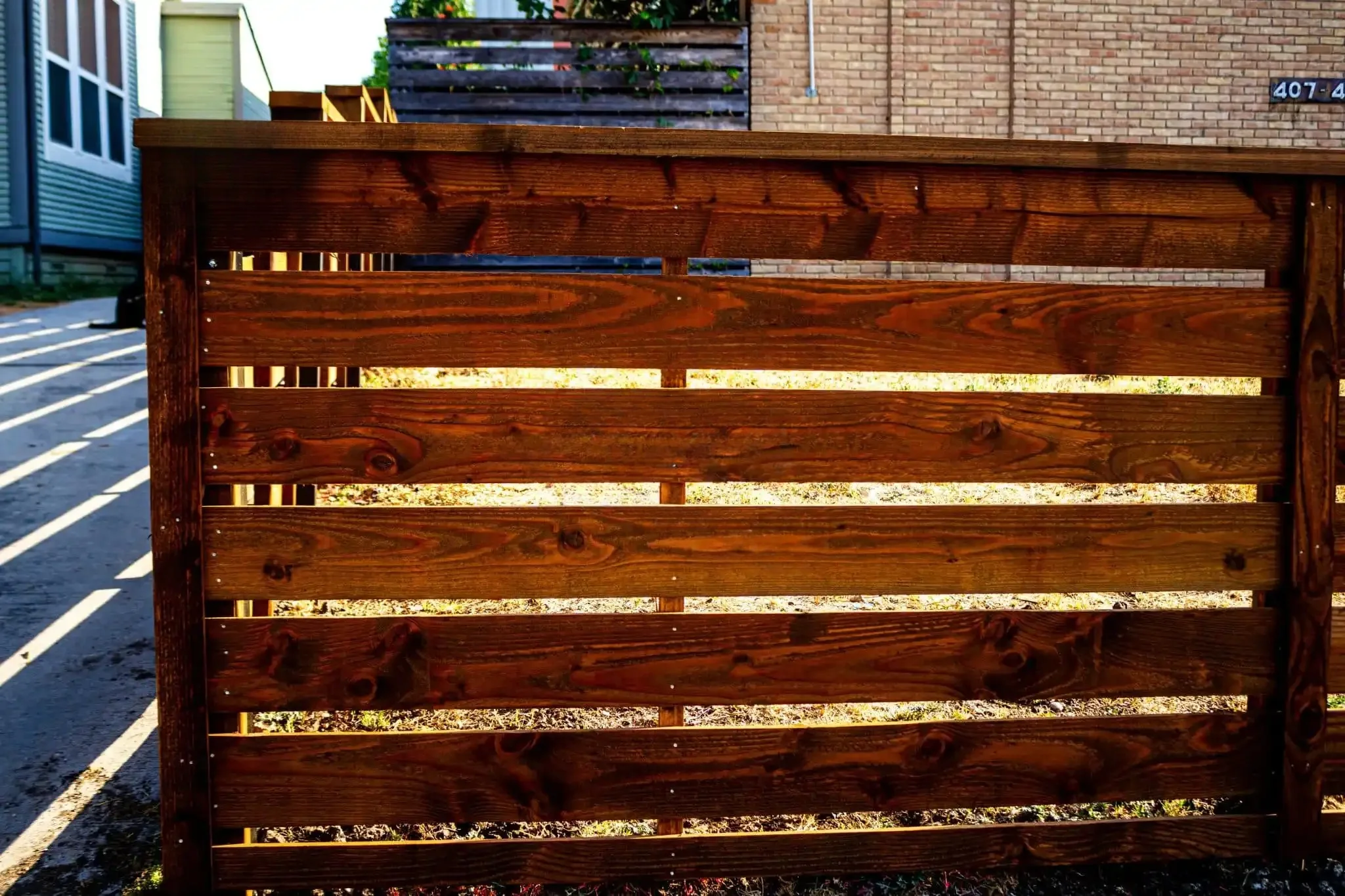Cortado 4 ft horizontal cedar fence with cap in DFW, photo 3