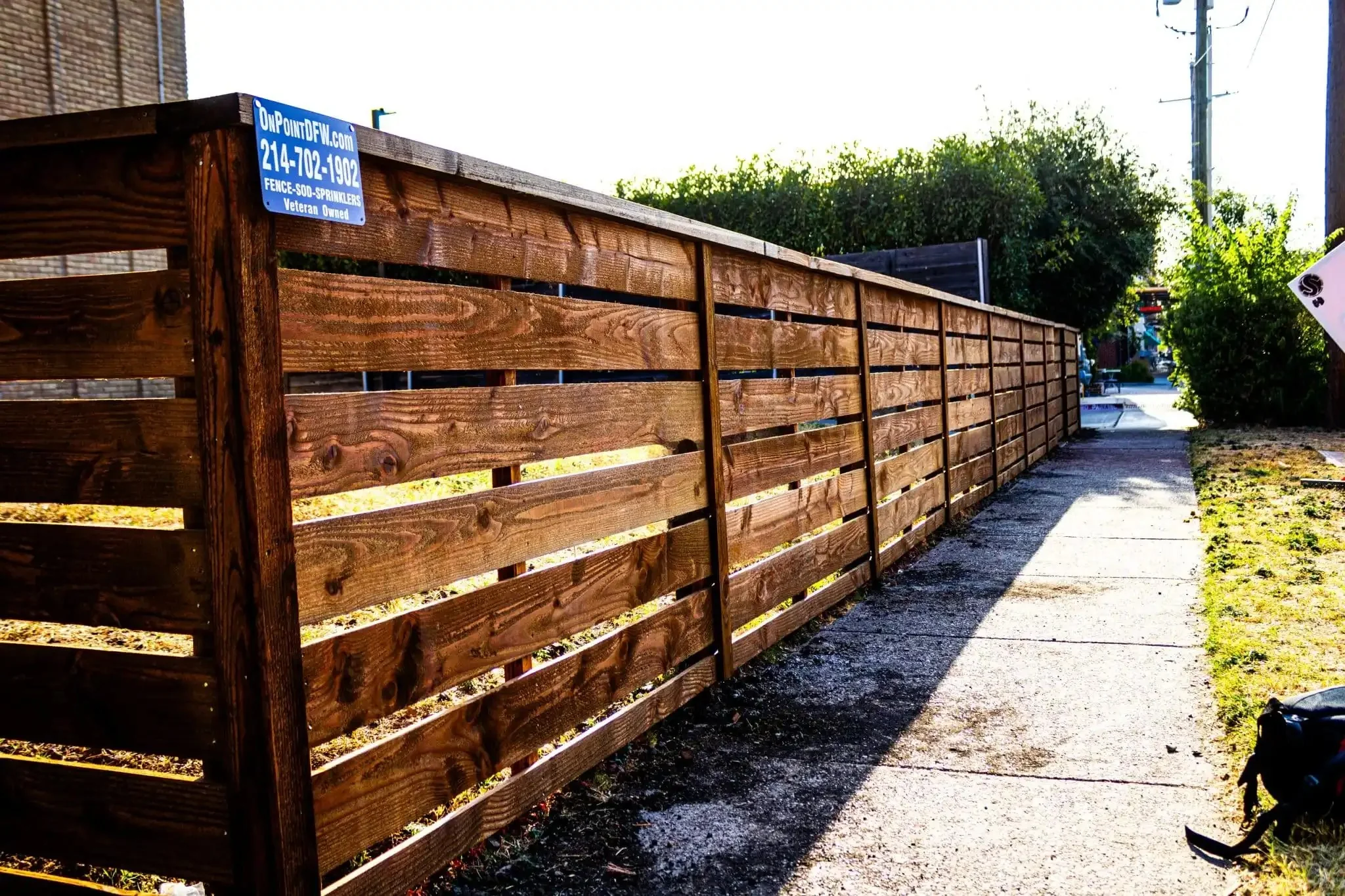Cortado 4 ft horizontal cedar fence with cap in DFW, photo 4