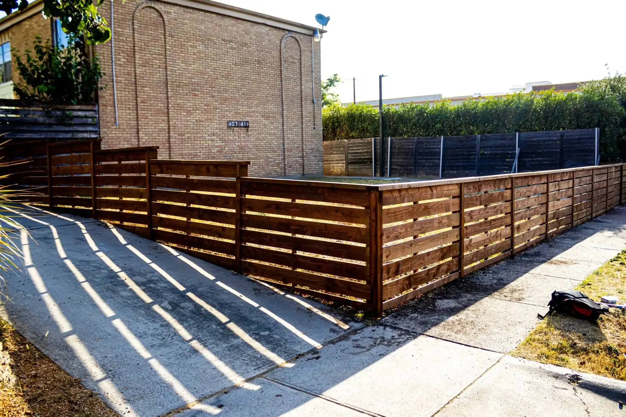 Cortado 4 ft horizontal cedar fence with cap in DFW, photo 5