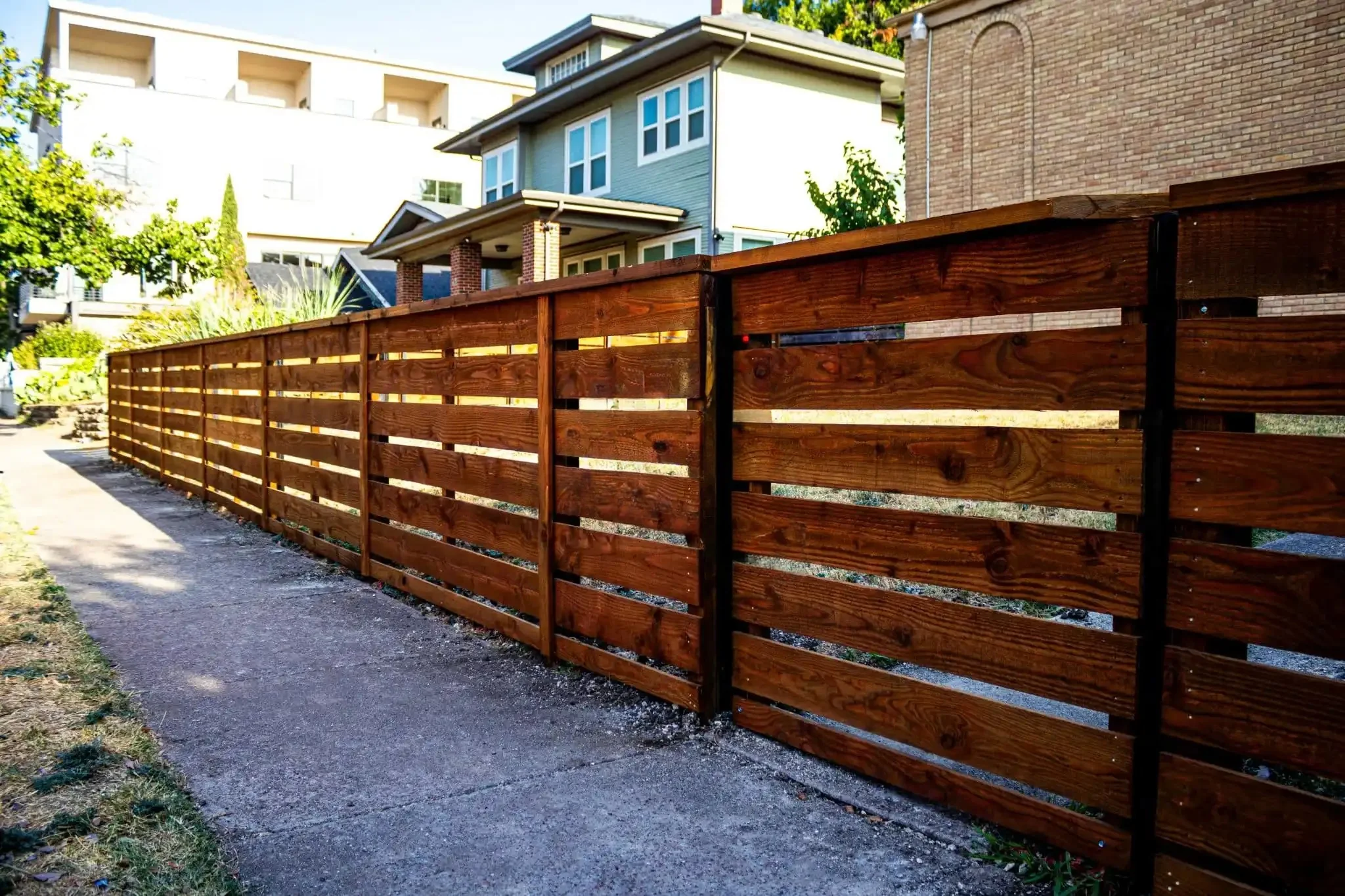 Cortado 4 ft horizontal cedar fence with cap in DFW, photo 7