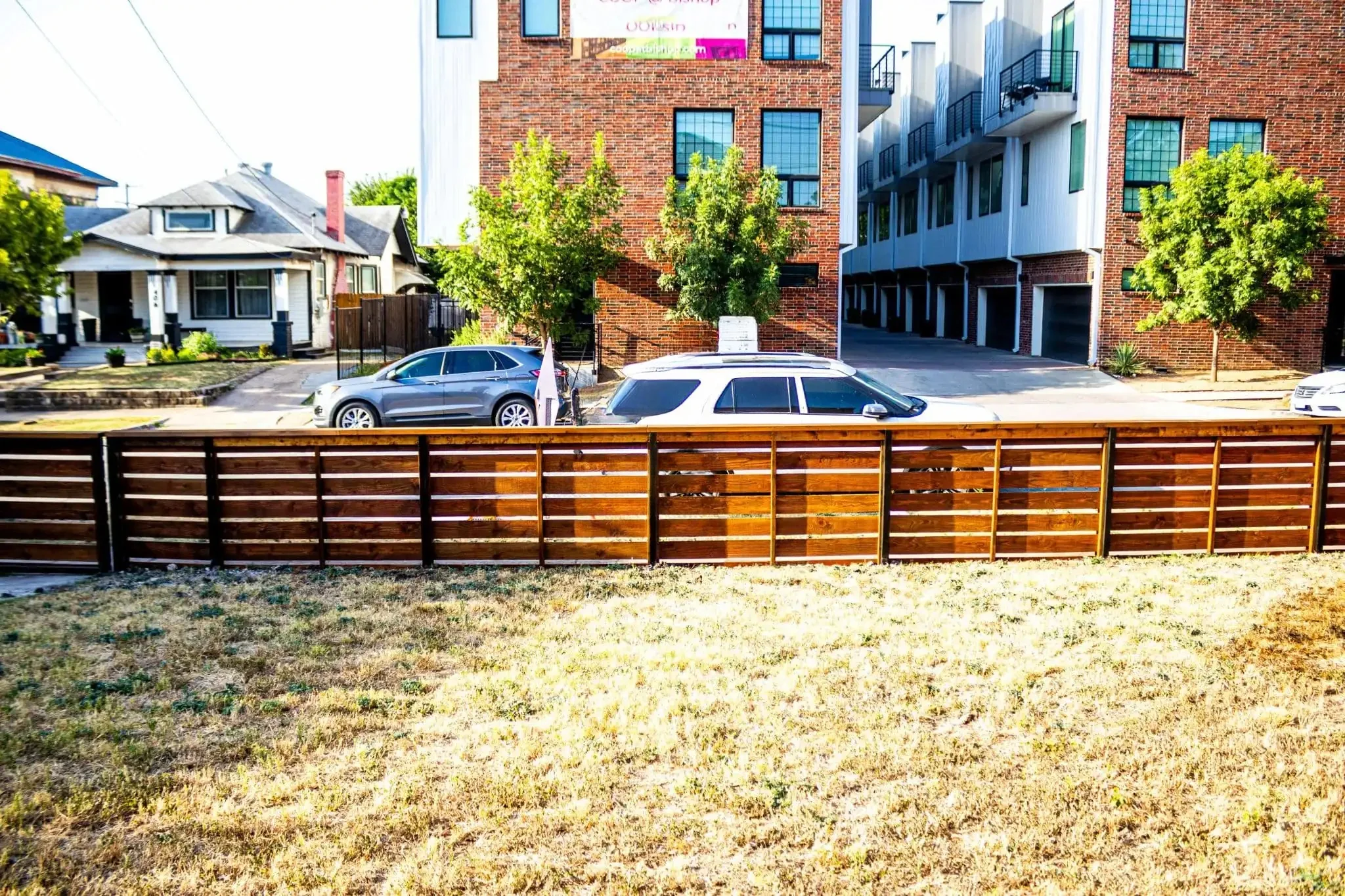Cortado 4 ft horizontal cedar fence with cap in DFW, photo 11
