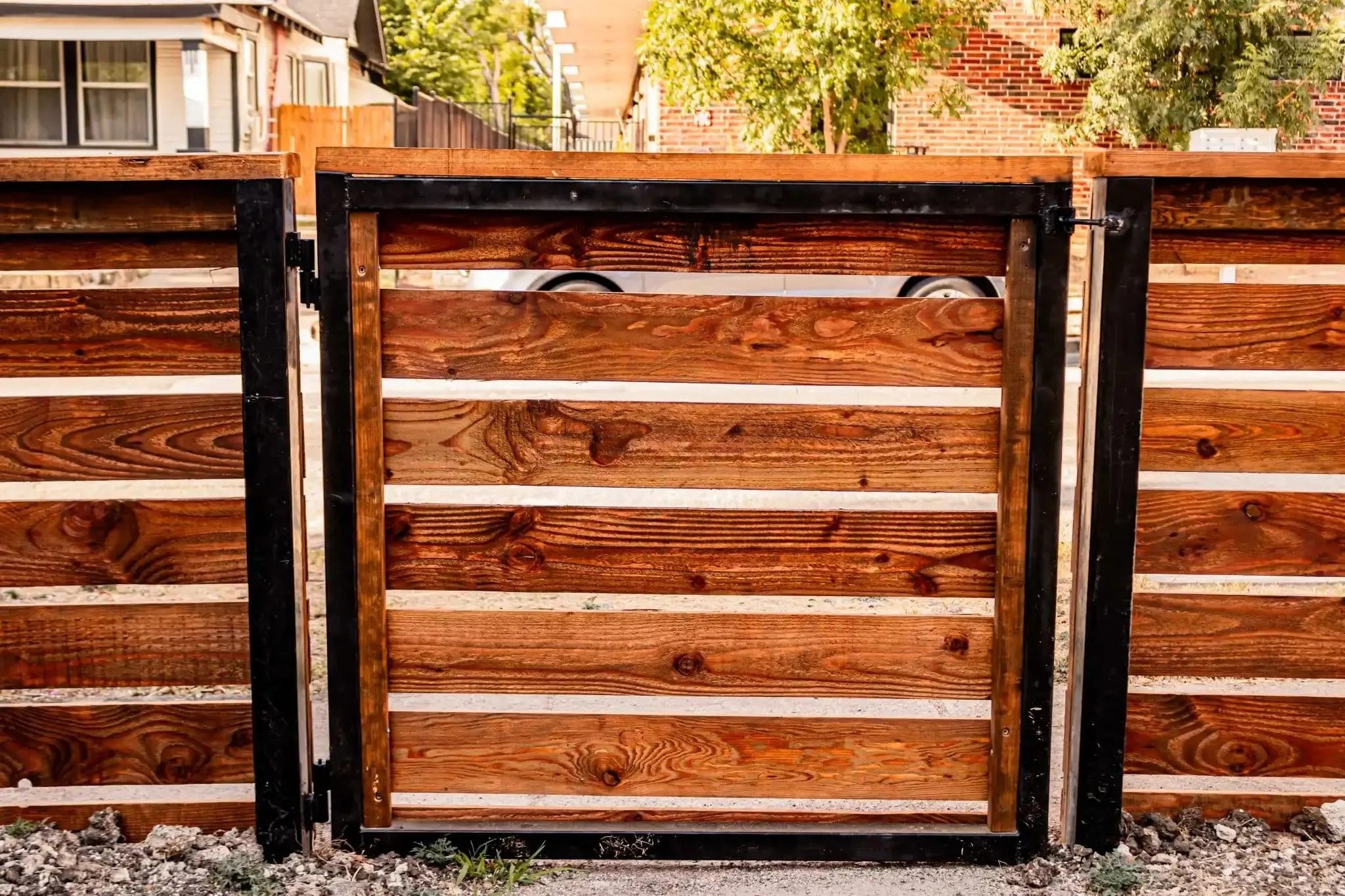 Cortado 4 ft horizontal cedar fence with cap in DFW, photo 12