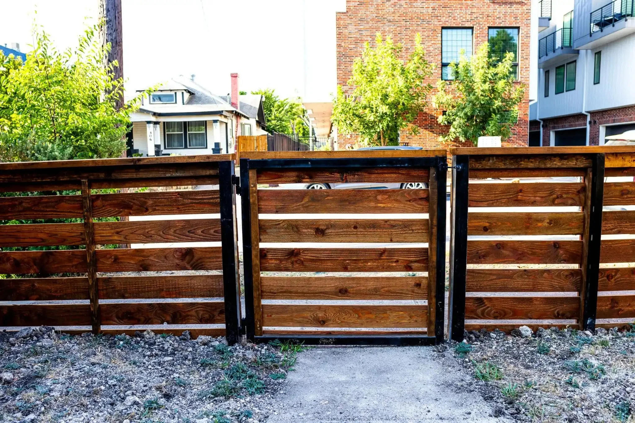 Cortado 4 ft horizontal cedar fence with cap in DFW, photo 15