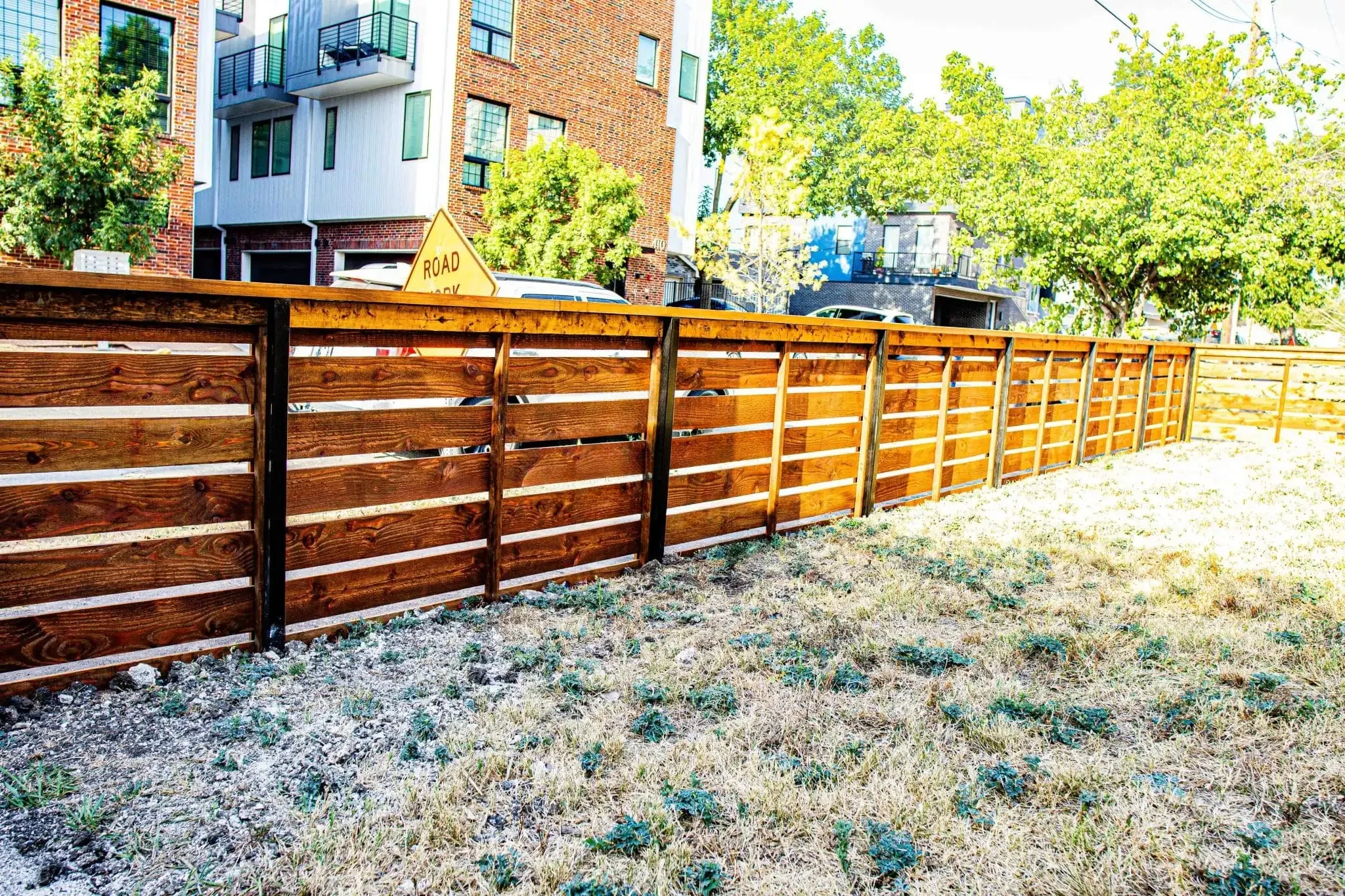 Cortado 4 ft horizontal cedar fence with cap in DFW, photo 16