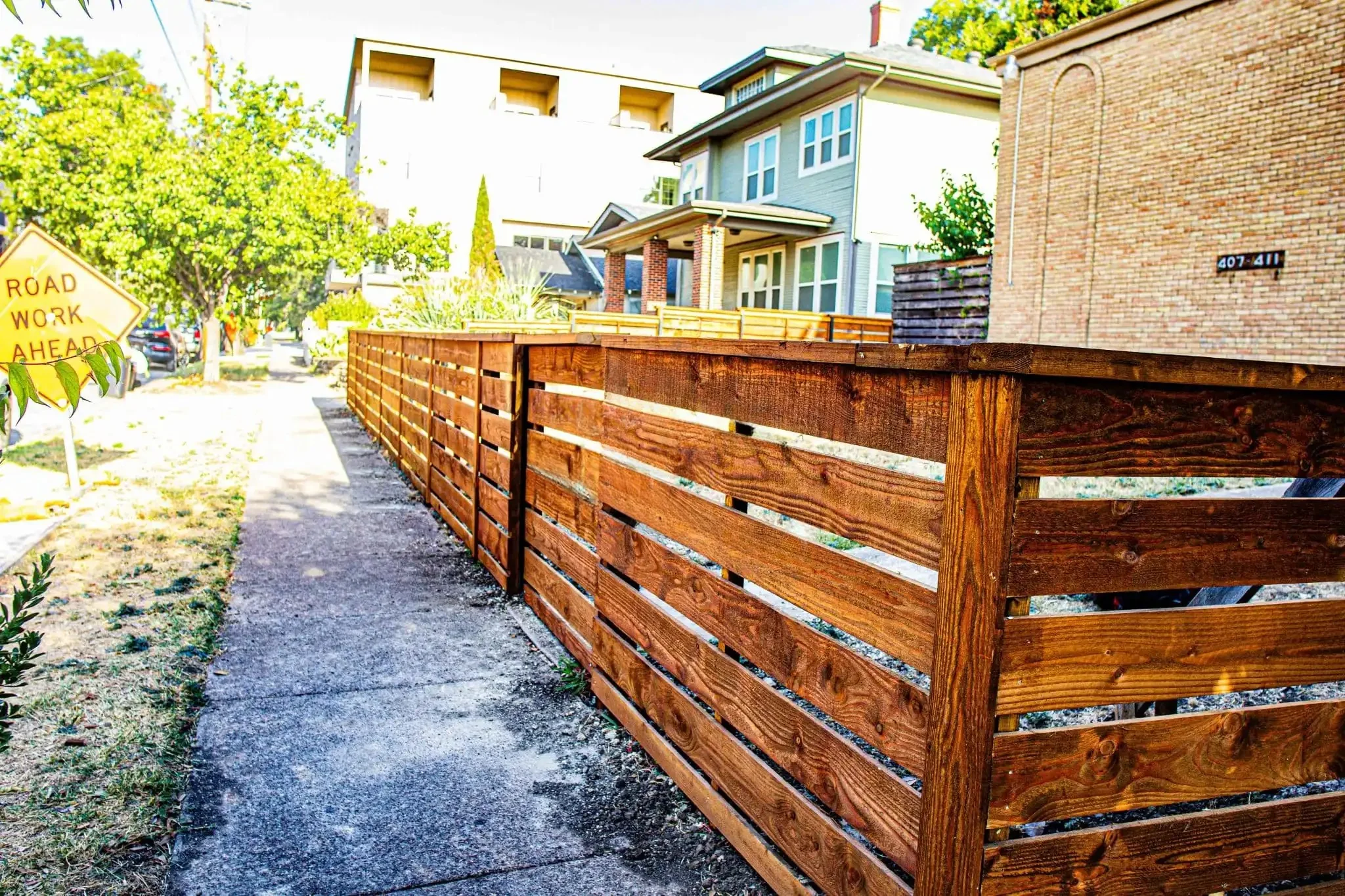 Cortado 4 ft horizontal cedar fence with cap in DFW, photo 17