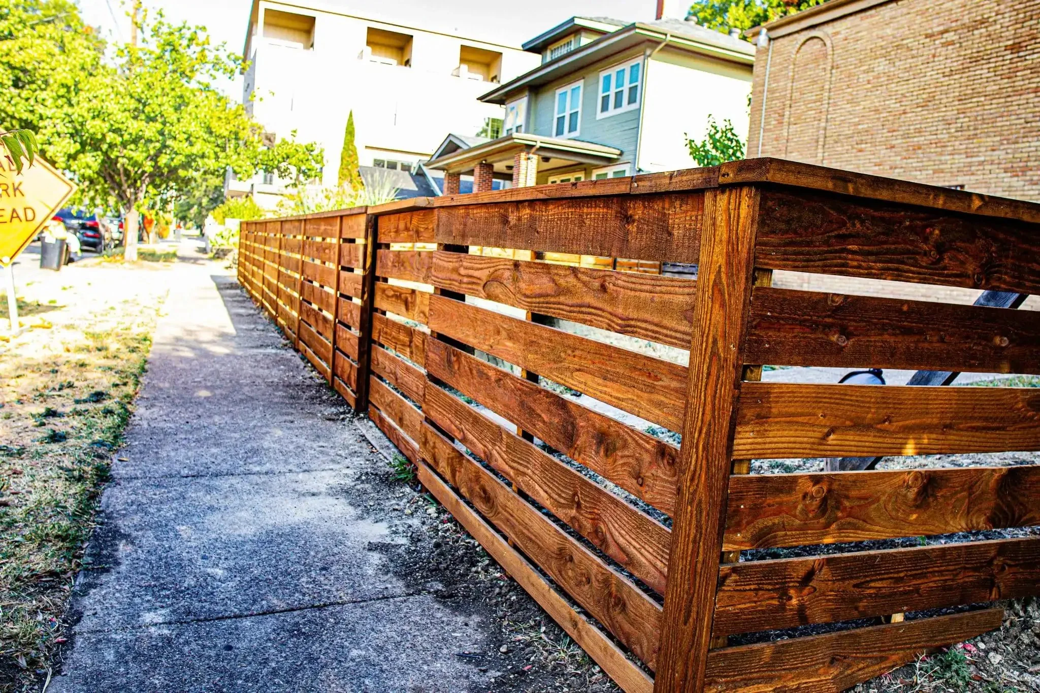 Cortado 4 ft horizontal cedar fence with cap in DFW, photo 18