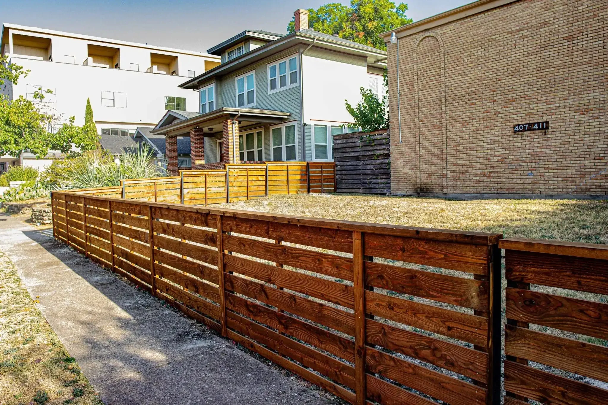 Cortado 4 ft horizontal cedar fence with cap in DFW, photo 23