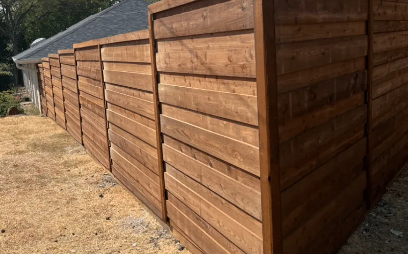 Encanto 6 ft horizontal board on board cedar fence