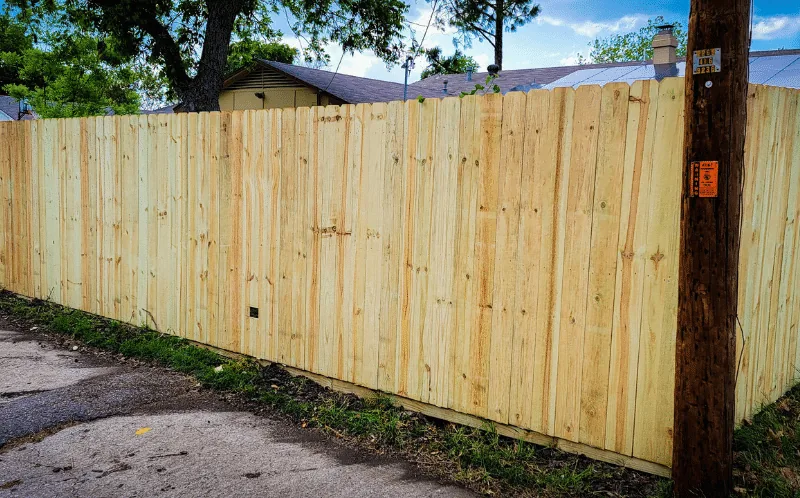 Yellowstone 6 ft treated pine dog eared fence