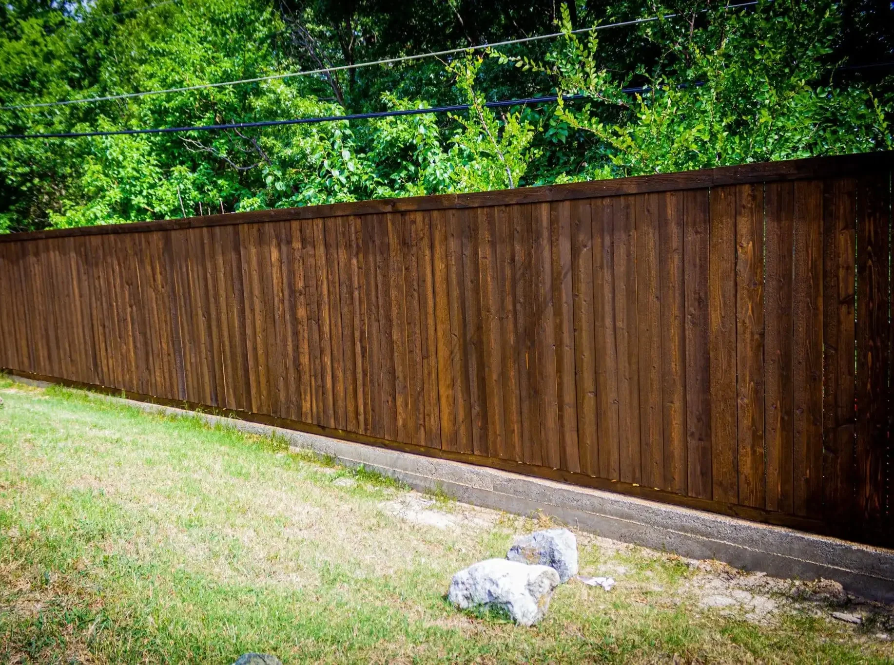 Rio Vista 6 ft side by side cedar fence with trim in DFW, photo 3